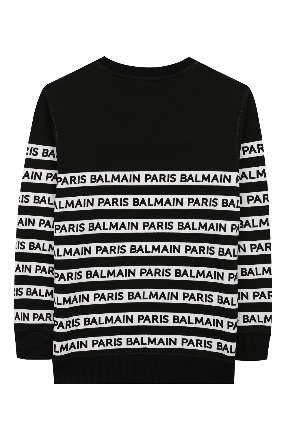 Детский хлопковый свитшот BALMAIN черного цвета, арт. 6L4640/LX230/4-10 | Фото 2 (Рукава: Длинные; Мальчики Кросс-КТ: Толстовка-одежда, Свитшот-одежда; Материал внешний: Хлопок; Статус проверки: Проверена категория; Ростовка одежда: 10 - 11 лет | 140 - 146см)