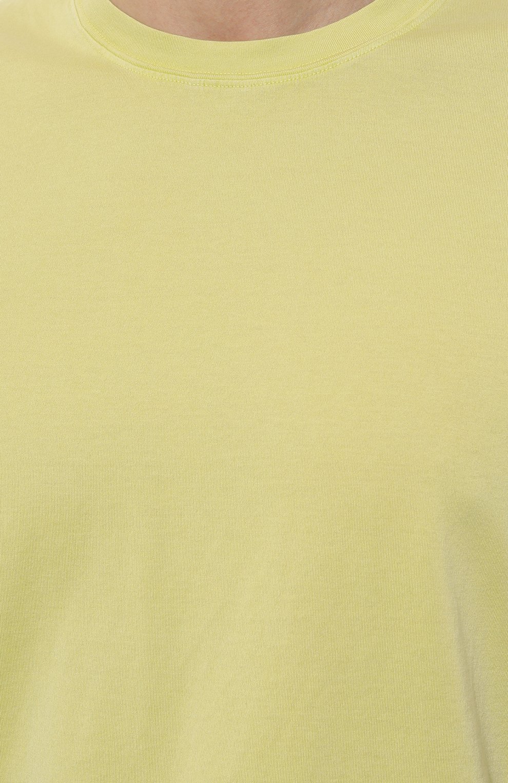 Мужская хлопковая футболка FEDELI салатового цвета, арт. 6UEF0103 | Фото 5 (Принт: Без принта; Рукава: Короткие; Длина (для топов): Стандартные; Материал внешний: Хлопок; Стили: Кэжуэл)