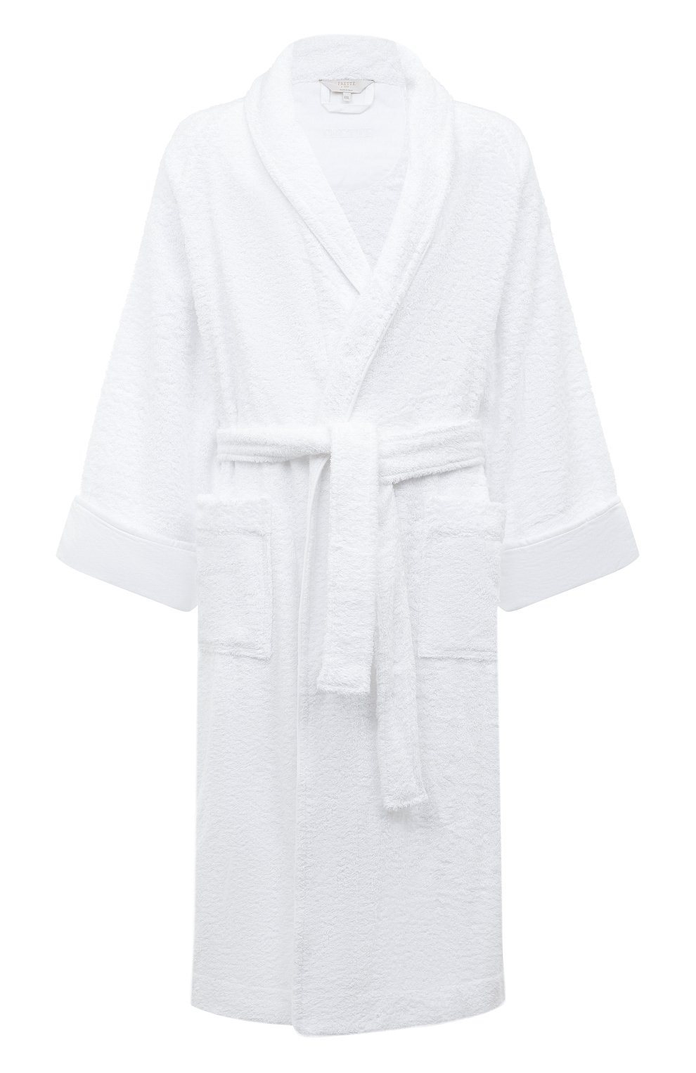 Мужской хлопковый халат FRETTE белого цвета, арт. FR4645 D2060 G02X | Фото 1 (Рукава: Длинные; Re-sync: On; Кросс-КТ: домашняя одежда; Региона�льные ограничения белый список (Axapta Mercury): Не проставлено; Материал сплава: Проставлено; Материал внешний: Хлопок; Длина (верхняя одежда): Длинные; Драгоценные камни: Проставлено)