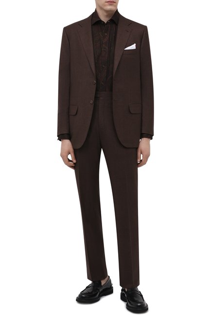 Мужской шерстяной костюм KITON темно-коричневого цвета по цене 741000 руб., арт. UA81K01X39 | Фото 1