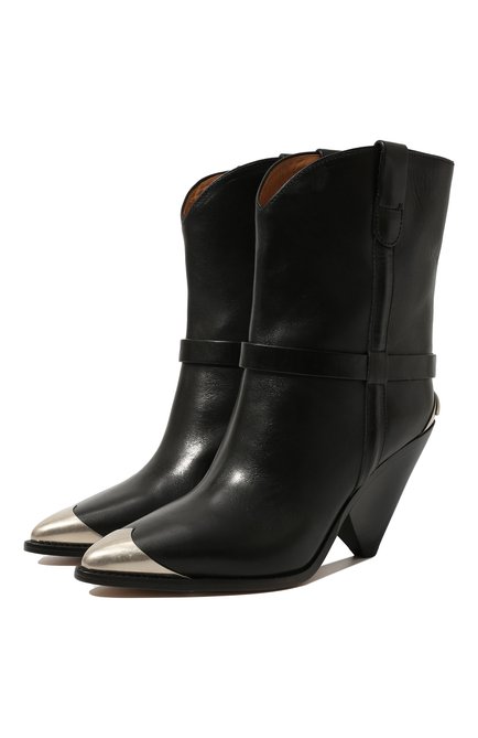 Женские кожаные ботильоны lamsy ISABEL MARANT черного цвета по цене 115500 руб., арт. LAMSY/B00194-00M013S | Фото 1