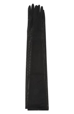 Женские перчатки DOLCE & GABBANA черного цвета, арт. FG108A/FLRC2 | Фото 1 (Материал: Текстиль, Синтетический материал)