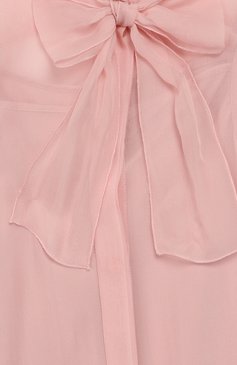 Детское шелковая блузка DOLCE & GABBANA светло-розового цвета, арт. L54S43/FU1AT/2-6 | Фото 3 (Материал внешний: Шелк; Рукава: Длинные; Статус проверки: Проверено, Проверена категория; Материал подклада: Шелк)