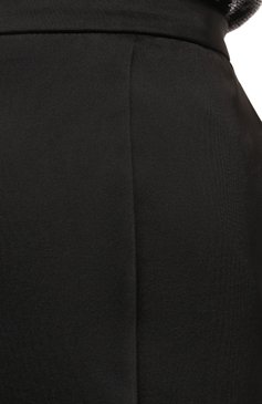 Женские брюки BOSS черного цвета, арт. 50486246 | Фото 5 (Силуэт Ж (брюки и джинсы): Широкие; Длина (брюки, джинсы): Стандартные; Женское Кросс-КТ: Брюки-одежда; Материал внешний: Синтетический материал; Материал сплава: Проставлено; Стили: Классический; Драгоценные камни: Проставлено)