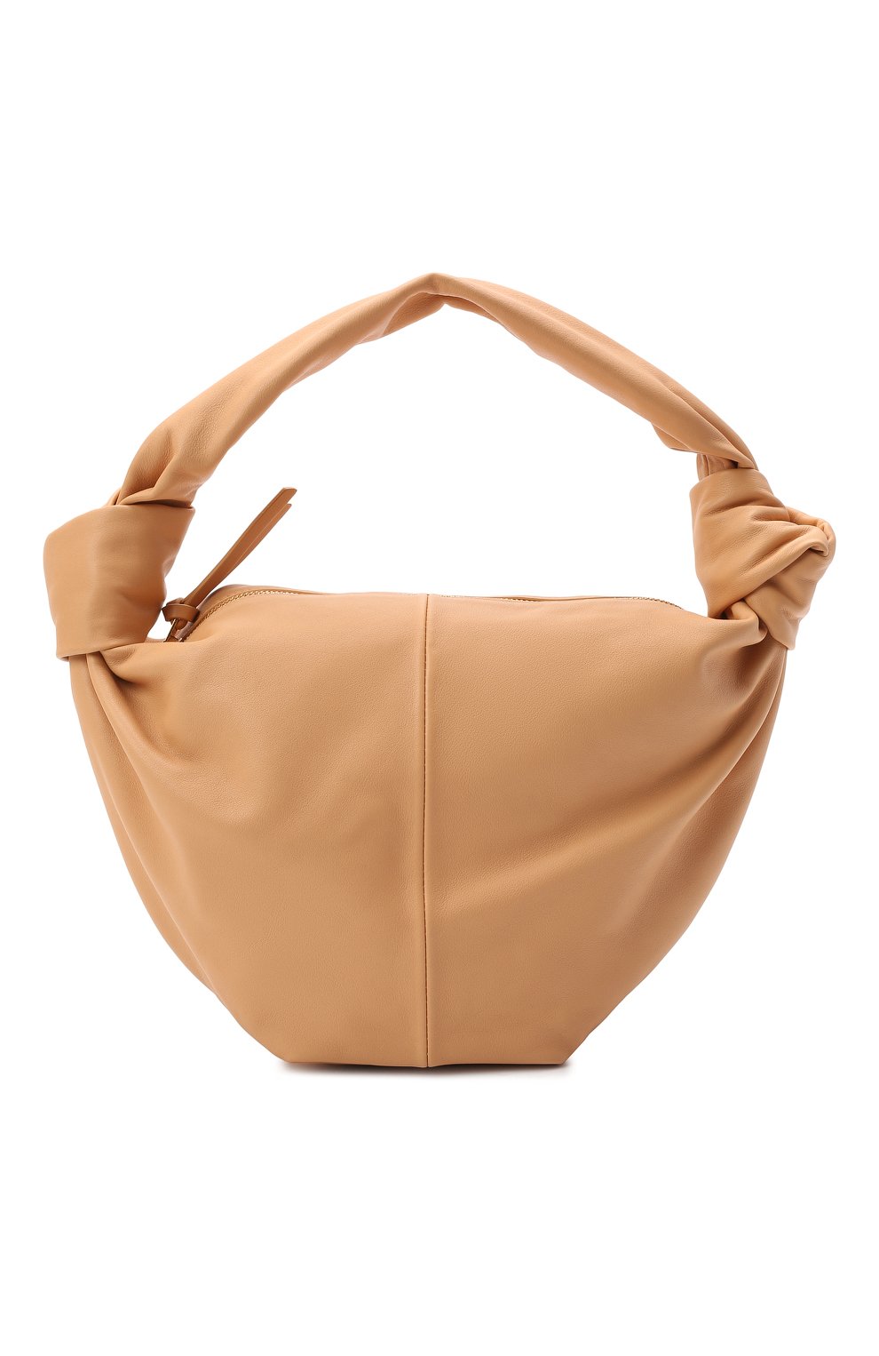 Женская сумка double knot BOTTEGA VENETA бежевого цвета, арт. 690223/V1BW0 | Фото 1 (Сумки-технические: Сумки top-handle; Размер: medium; Материал: Натуральная кожа)