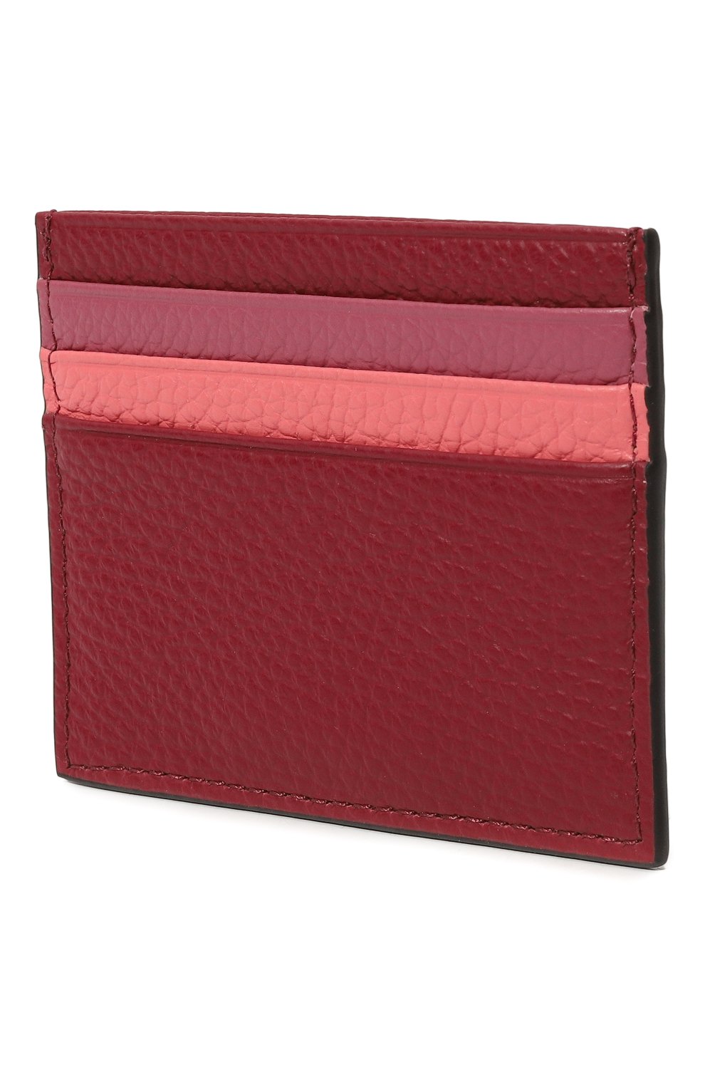 Женский кожаный футляр для кредитных карт COCCINELLE бордового цвета, арт. E2 M10 12 95 01 | Фото 2 (Материал: Натуральная кожа; Материал сплава: Проставлено; Нос: Не проставлено)