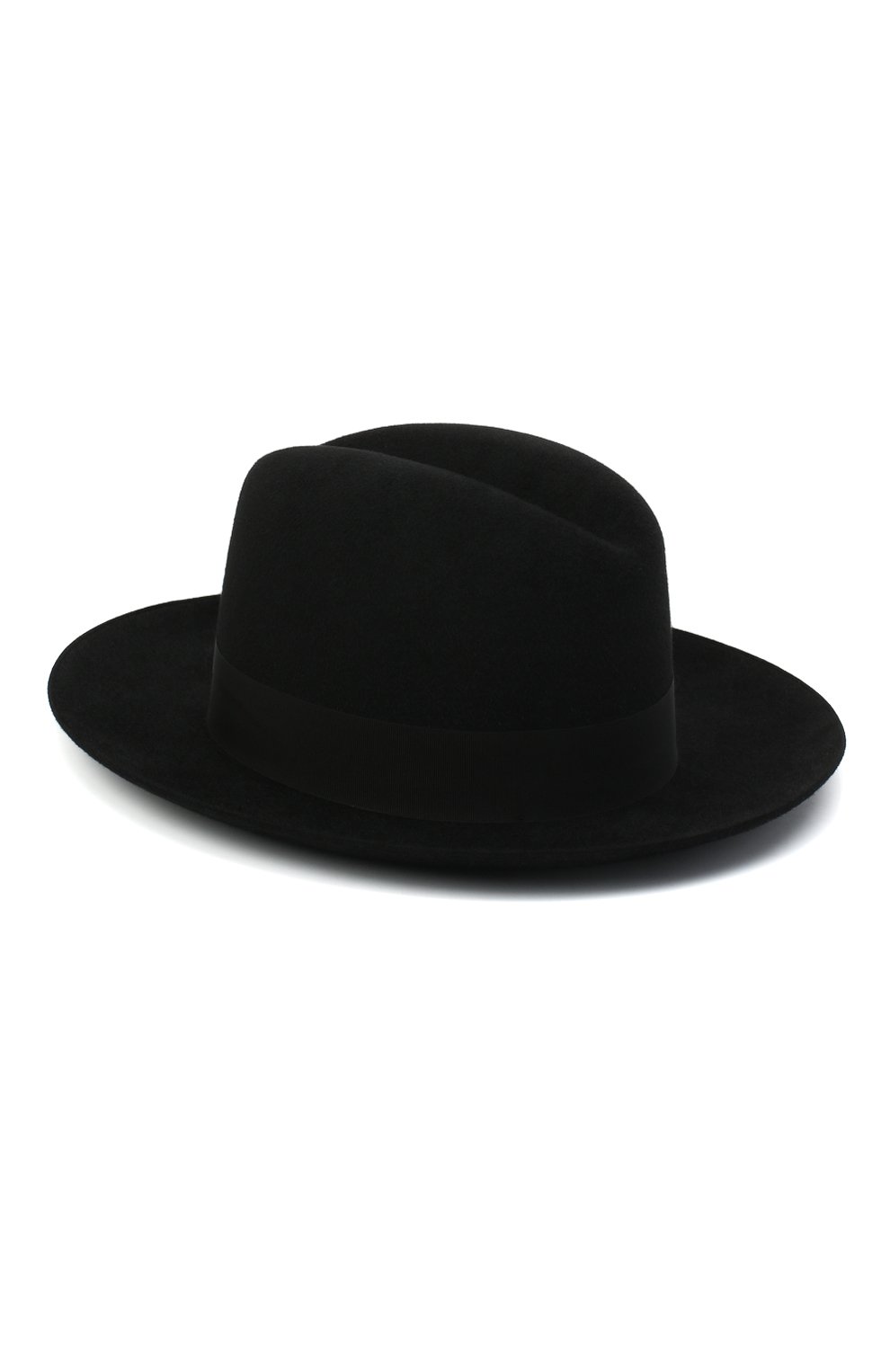 Женская фетровая шляпа SAINT LAURENT черного цвета, арт. 628281/3YG07 | Фото 3 (Материал: Текстиль, Шерсть; Материал сплава: Проставлено; Нос: Не проставлено)