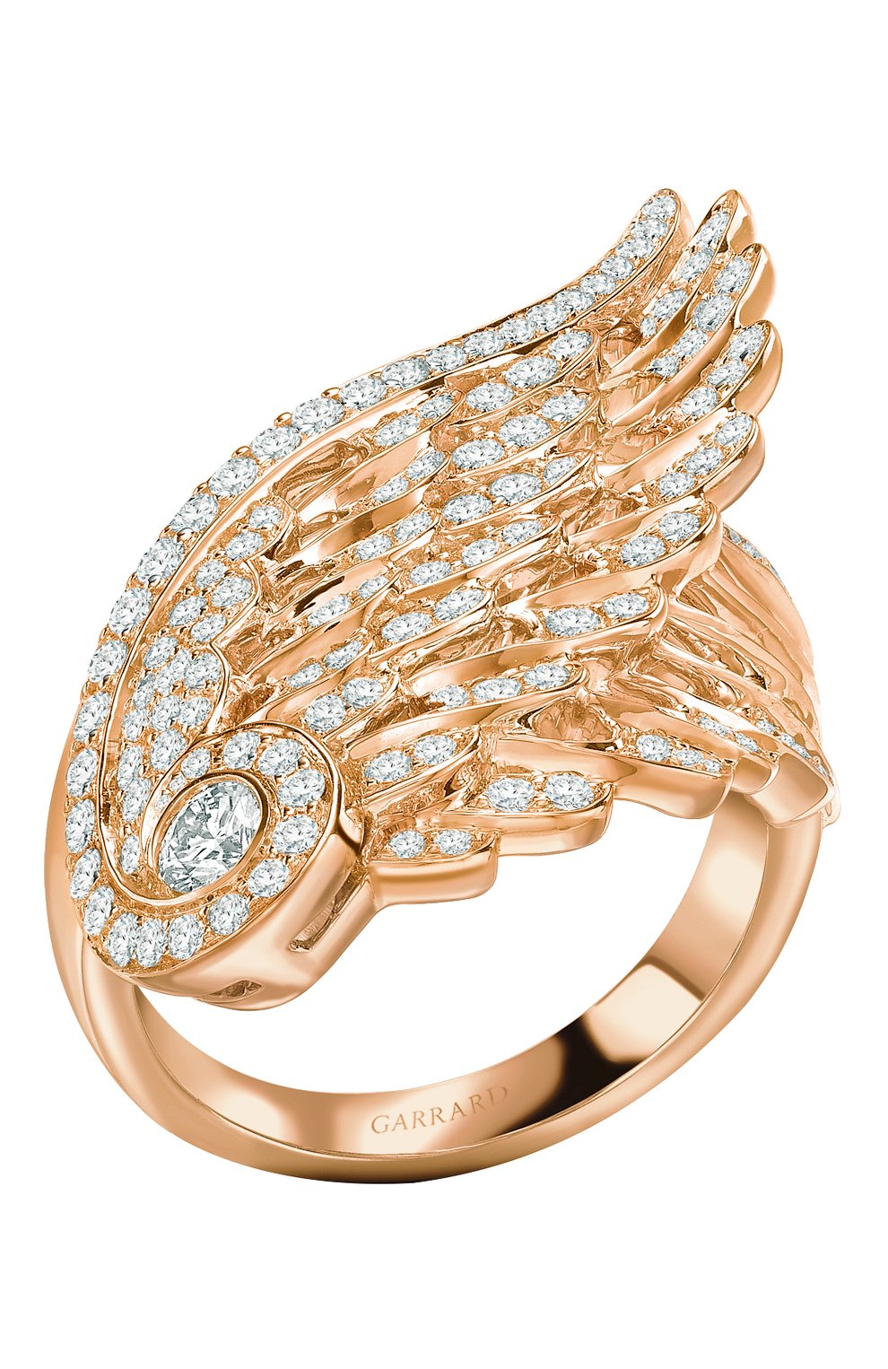 Женские кольцо GARRARD бесцветного цвета, арт. 2015906 | Фото 1 (Драгоценные камни: Бриллианты; Материал сплава: Розовое золото)