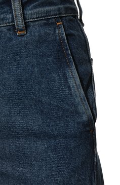 Женские джинсы MM6 синего цвета, арт. S52LA0174/S30828 | Фото 5 (Длина (брюки, джинсы): Удлиненные; Кросс-КТ: Деним; Материал внешний: Хлопок, Деним; Силуэт Ж (брюки и джинсы): Бойфренды; Стили: Кэжуэл)