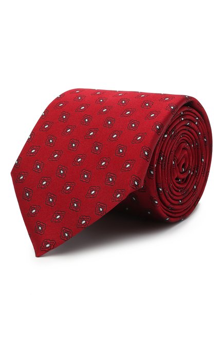 Мужской шелковый галстук ERMENEGILDO ZEGNA красного цвета, арт. Z9D42/100 | Фото 1 (Материал: Текстиль, Шелк; Принт: С принтом)