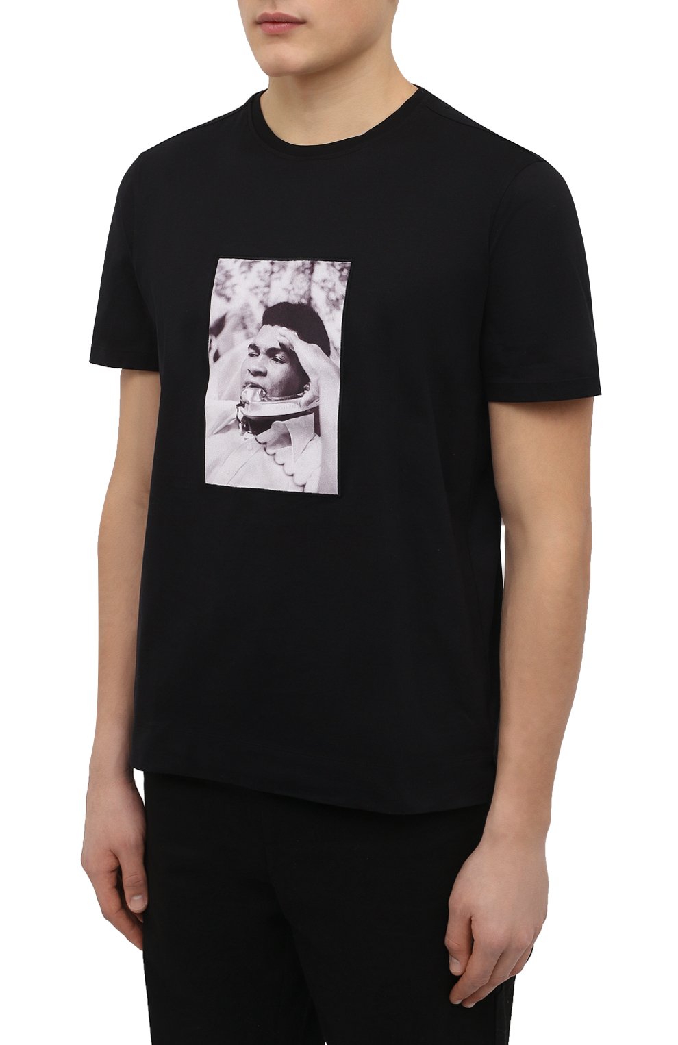 Мужская хлопковая футболка LIMITATO черного цвета, арт. BUSY/T-SHIRT | Фото 3 (Рукава: Короткие; Длина (для топов): Стандартные; Стили: Гранж; Принт: С принтом; Материал внешний: Хлопок)