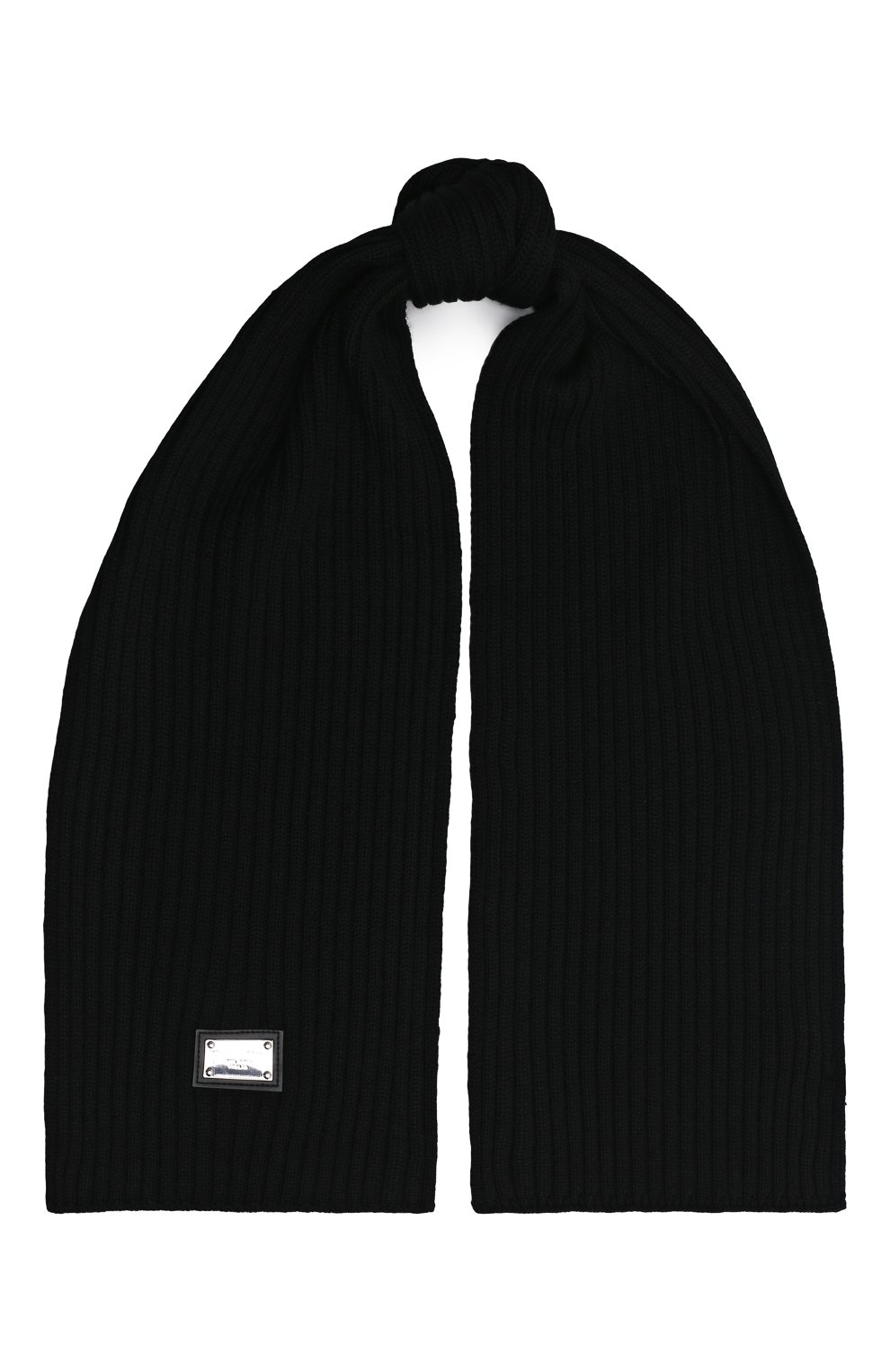 Детский шерстяной шарф DOLCE & GABBANA черного цвета, арт. LBKAB4/JCVM2 | Фото 1 (Материал: Текстиль, Шерсть; Материал сплава: Проставлено; Нос: Не проставлено)