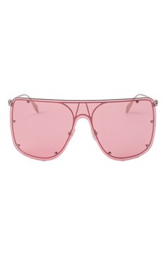 Женские солнцезащитные очки ALEXANDER MCQUEEN розового цвета, арт. AM0313S 003 | Фото 3 (Тип очков: С/з; Очки форма: Маска; Оптика Гендер: оптика-женское)