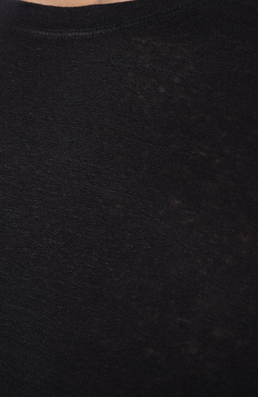 Мужская льняная футболка ANDREA CAMPAGNA темно-синего цвета, арт. TSMC/JERLIN | Фото 5 (Принт: Без принта; Рукава: Короткие; Длина (для топов): Стандартные; Материал сплава: Проставлено; Материал внешний: Лен; Драгоценные камни: Проставлено; Стили: Кэжуэл)
