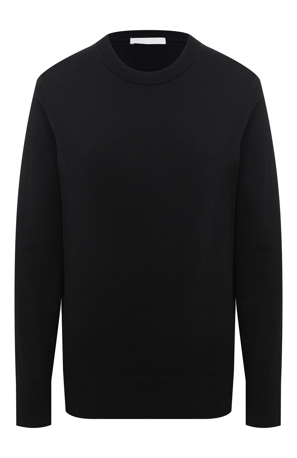 Хлопковый пуловер BOSS Чёрный 50436149 