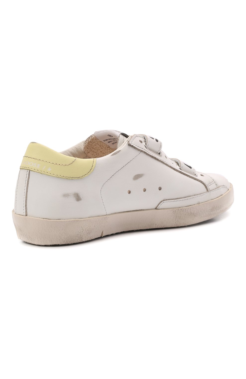 Детские кожаные кеды superstar GOLDEN GOOSE DELUXE BRAND белого цвета, арт. GYF00111.F002828 | Фото 3 (Девочки Кросс-КТ: Обувь-низкие; Материал внутренний: Натуральная кожа; Региональные ограничения белый список (Axapta Mercury): RU; Кросс-КТ: велькро; Длина стельки: 18, 19, 19,5, 20, 21, 22, 22,5, 22,8)