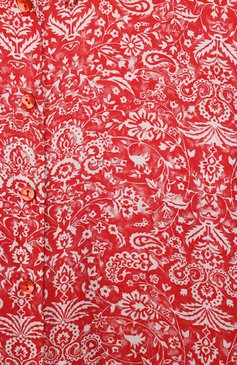 Детское платье-рубашка ALEXANDER TEREKHOV красного цвета, арт. KIDSD072/4006.PC610/S20 | Фото 3 (Рукава: Длинные; Случай: Повседневный; Девочки Кросс-КТ: Платье-одежда)