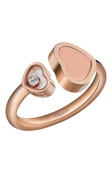 Женские кольцо CHOPARD бесцветного цвета, арт. 829482-5610 | Фото 1 (Материал сплава: Розовое золото; Драгоценные камни: Бриллианты)