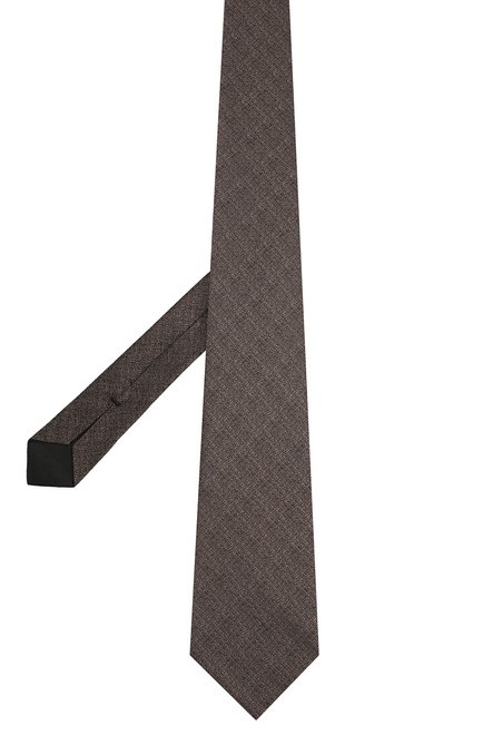 Мужской шелковый галстук TOM FORD коричневого цвета, арт. 5TF05/XT0 | Фото 2 (Материал: Текстиль, Шелк; Статус проверки: Проверено; Принт: Без принта)