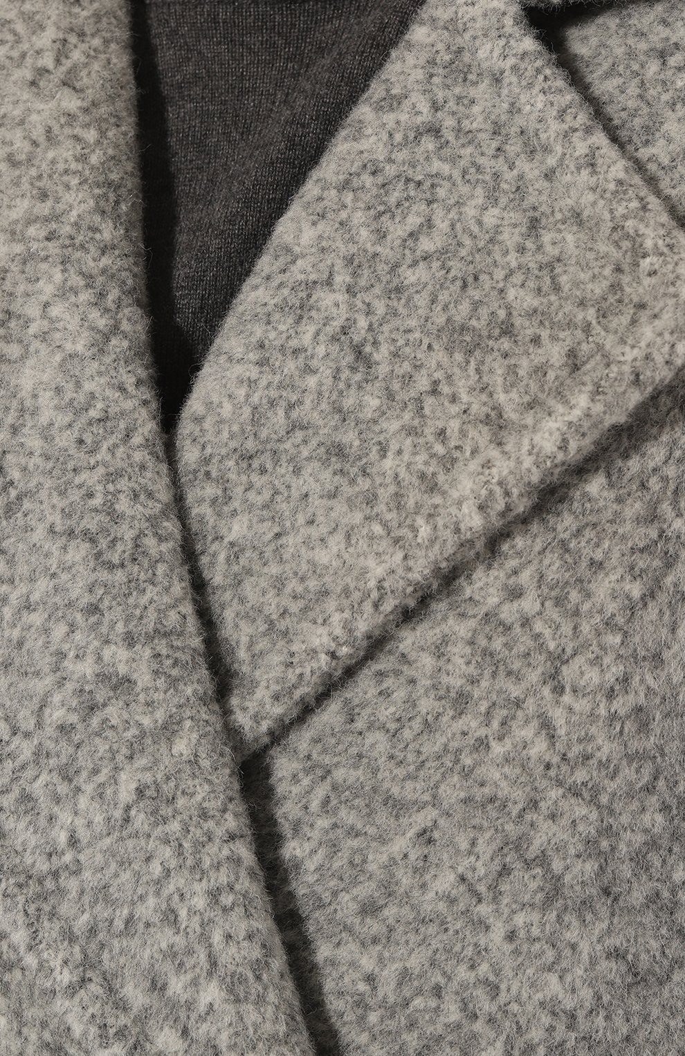 Женское шерстяное пальто LORENA ANTONIAZZI серого цвета, арт. A2255CP40A/3570 | Фото 5 (Материал внешний: Шерсть; Рукава: Длинные; Длина (верхняя одежда): До середины бедра; Материал сплава: Проставлено; Нос: Не проставлено; Материал подклада: Синтетический материал; Драгоценные камни: Проставлено; 1-2-бортные: Двубортные; Стили: Кэжуэл)
