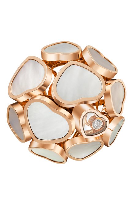 Женские кольцо CHOPARD бесцветного цвета, арт. 827482-5310 | Фото 2 (Материал сплава: Розовое золото; Драгоценные камни: Бриллианты)