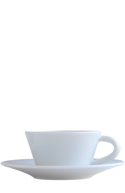 Кофейная чашка с блюдцем saphir bleu BERNARDAUD белого цвета по цене 8900 руб., арт. 1743/79 | Фото 1