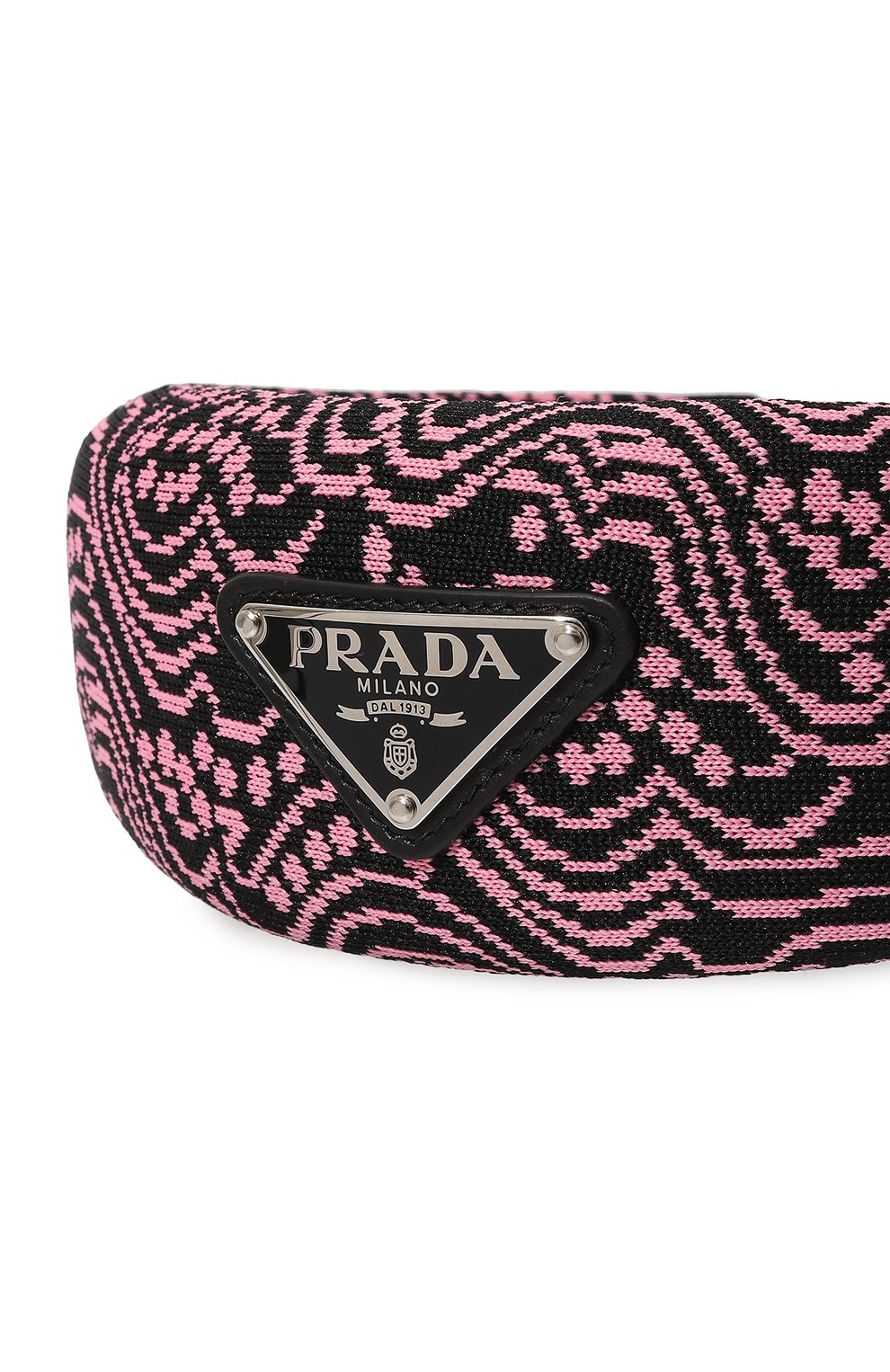 Женский ободок для волос PRADA розового цвета, арт. 1IH016-2DYX-F02JR | Фото 4 (Материал: Текстиль, Шерсть; Материал сплава: Проставлено; Нос: Не проставлено)