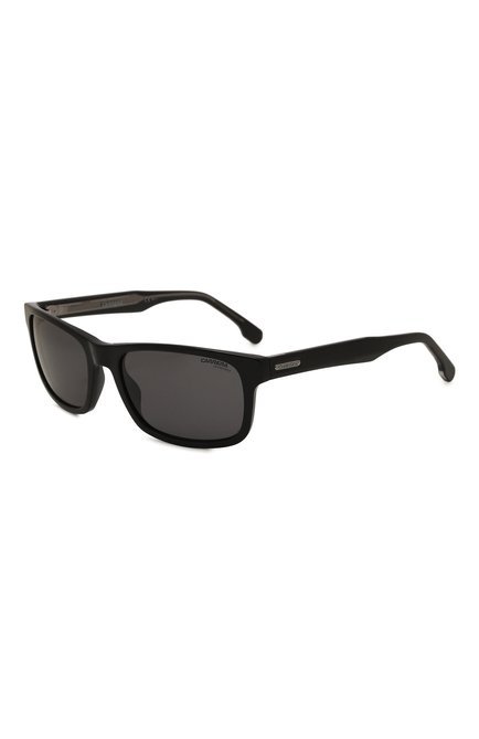 Мужские солнцезащитные очки CARRERA черного цвета, арт. CARRERA 299 807 | Фото 1 (Кросс-КТ: С/з-мужское; Тип очков: С/з; Материал: Пластик; Очки форма: Прямоугольные; Оптика Гендер: оптика-мужское)