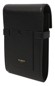 Кожаный чехол для телефона BALMAIN черного цвета, арт. BN1BJ839/LBST | Фото 2 (Женское Кросс-КТ: Кожа iPhone; Региональные ограничения белый список (Axapta Mercury): Не проставлено; Нос: Не проставлено)