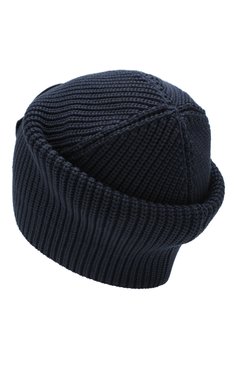 Мужская шапка MONCLER темно-синего цвета, арт. F1-091-9Z701-00-V9007 | Фото 2 (Материал: Текстиль, Синтетический материал, Хлопок; Кросс-КТ: Трикотаж)