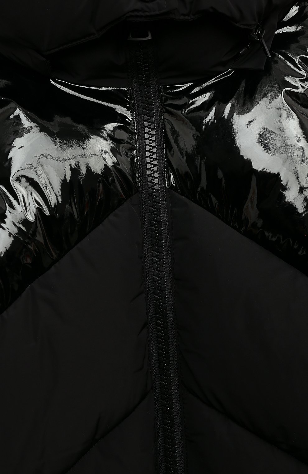 Детская утепленная куртка MSGM KIDS черного цвета, арт. F3MSJGPF004 | Фото 3 (Кросс-КТ: Зима, Утепленный; Рукава: Длинные; Материал внешний: Синтетический материал; Материал сплава: Про ставлено; Материал подклада: Синтетический материал; Драгоценные камни: Проставлено)