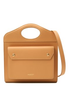 Женская сумка pocket bag medium BURBERRY бежевого цвета, арт. 8043105 | Фото 7 (Сумки-технические: Сумки top-handle; Размер: medium; Материал: Натуральная кожа; Ремень/цепочка: На ремешке)
