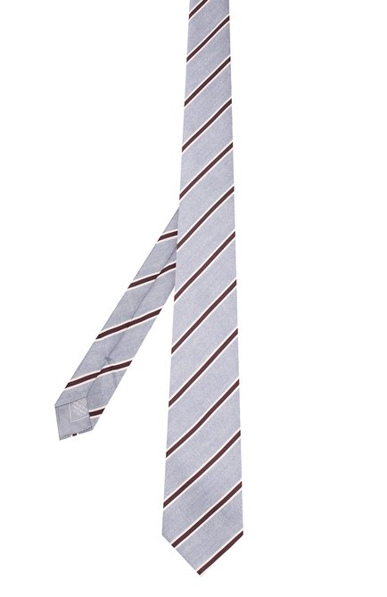 Мужской шелковый галстук BRIONI голубого цвета, арт. 062I00/P940E | Фото 2 (Материал: Текстиль, Шелк; Принт: С принтом; Региональные ограничения белый список (Axapta Mercury): RU)