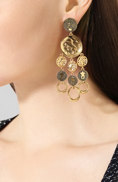 Женские серьги emoji CHLOÉ золотого цвета, арт. CHC19AFE07CB79DA | Фото 2 (Материал: Металл; Статус проверки: Проверена категория)