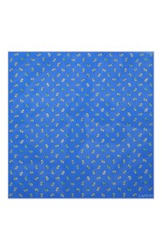 Мужской шелковый платок LANVIN синего цвета, арт. 2918/HANDKERCHIEF | Фото 3 (Материал: Текстиль, Шелк)