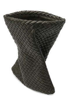 Женский клатч bv crisscross BOTTEGA VENETA темно-зеленого цвета, арт. 640678/V01D1 | Фото 4 (Случай: Вечерний; Размер: medium; Материал: Натуральная кожа; Региональные ограничения белый список (Axapta Mercury): RU; Женское Кросс-КТ: Клатч-клатчи)