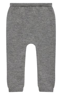 Детский комплект из пуловера и брюк BABY T серого цвета, арт. 22AI170C/18M-3A | Фото 5 (Материал внешний: Шерсть;  Материал сплава: Проставлено; Нос: Не проставлено)