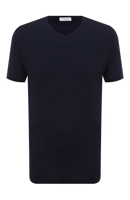 Мужская футболка ZIMMERLI темно-синего цвета по цене 15800 руб., арт. 700-1346 | Фото 1