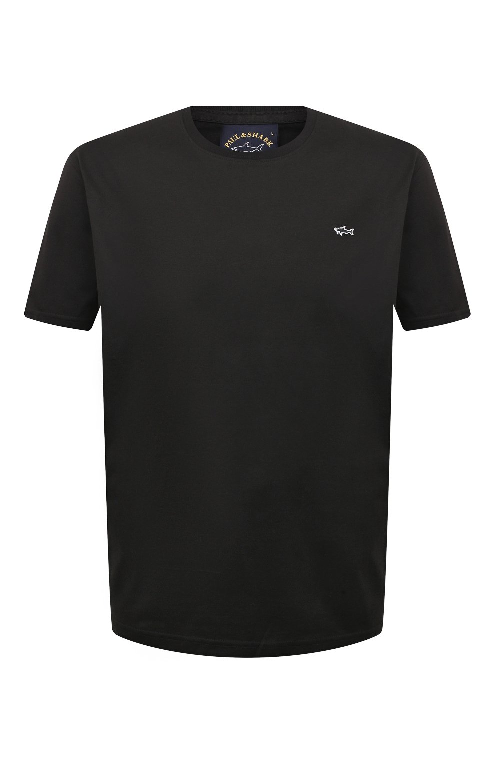 Хлопковая футболка Paul&Shark C0P1092/3XL-6XL, цвет чёрный, размер 56