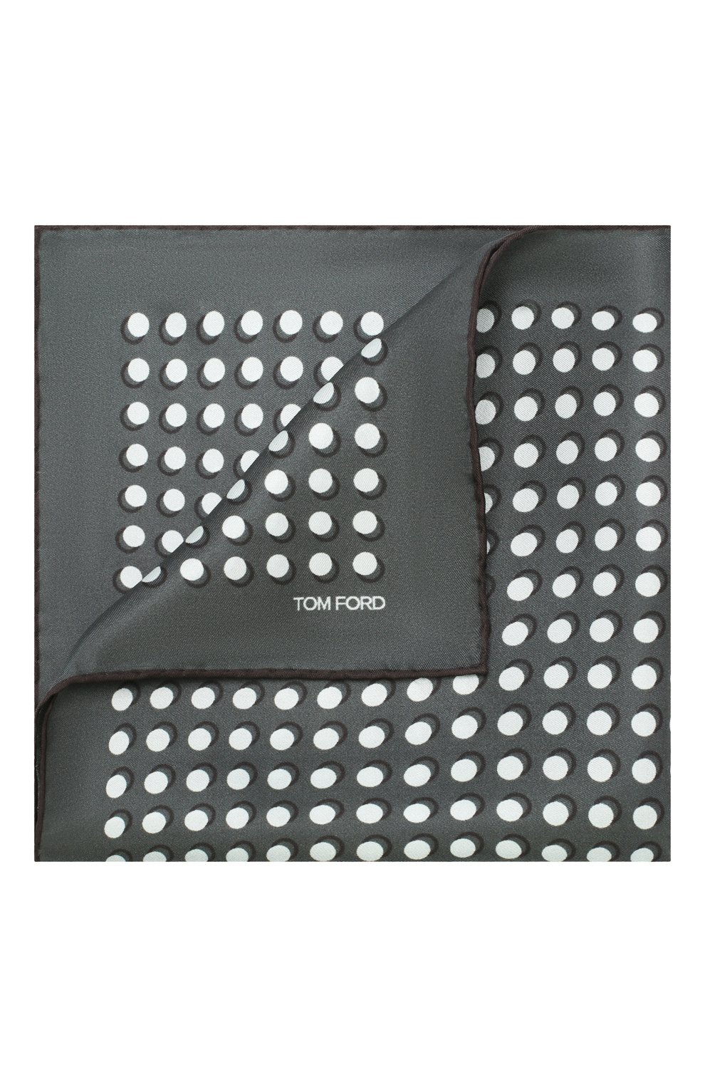 Мужской шелковый платок TOM FORD серого цвета, арт. 6TF96/TF312 | Фото 1 (Материал: Текстиль, Шелк; Материал внутренний: Не назначено; Материал сплава: Проставлено; Нос: Не проставлено)