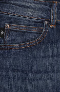 Детские джинсы EMPORIO ARMANI темно-синего цвета, арт. 8N4J45/1V0MZ | Фото 3 (Материал внешний: Хлопок; Статус проверки: Проверена категория)