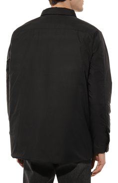 Женская куртка PANGAIA черного цвета, арт. FLWRDWN BUTTON DOWN | Фото 8 (Кросс-КТ: Куртка; Рукава: Длинные; Длина (верхняя одежда): До середины бедра; Материал сплава: Проставлено; Материал внешний: Хлопок; Стили: Спорт-шик; Драгоценные камни: Проставлено)