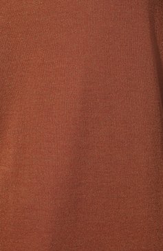 Женский топ из кашемира и шелка BRUNELLO CUCINELLI оранжевого цвета, арт. M41810000 | Фото 5 (Материал внешний: Шерсть, Кашемир; Рукава: Короткие; Длина (для топов): Стандартные; Материал сплава: Проставлено; Драгоценные камни: Проставлено; Стили: Кэжуэл)
