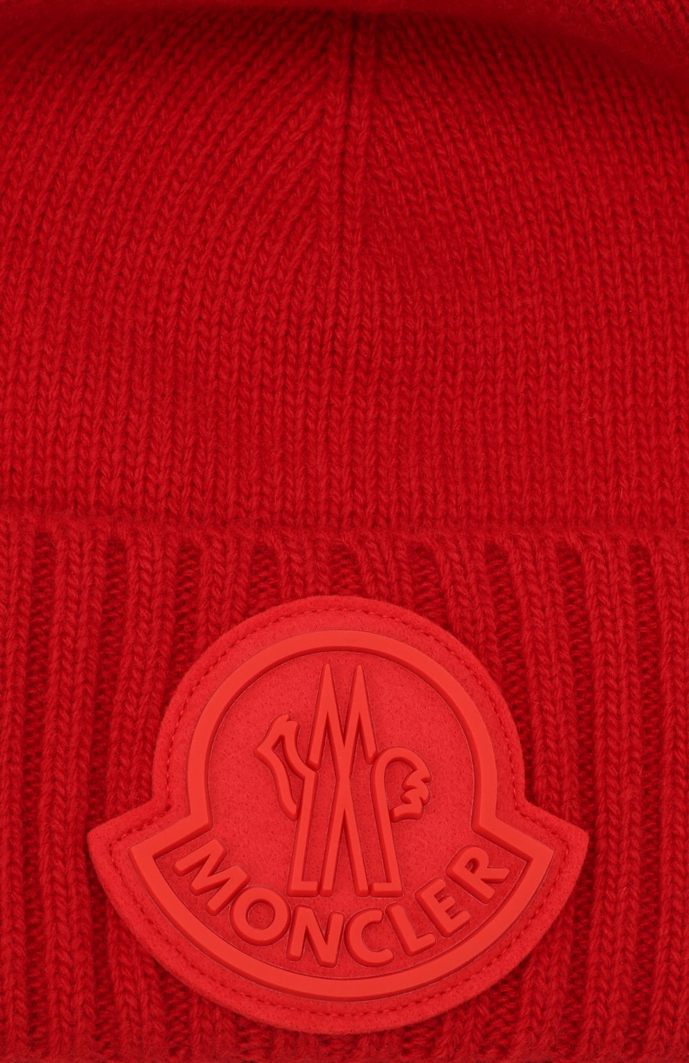 Мужская шерстяная шапка MONCLER красного цвета, арт. F2-091-9Z726-00-A9524 | Фото 3 (Материал: Текстиль, Шерсть; Кросс-КТ: Трикотаж)