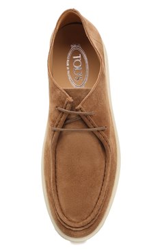 Мужские замшевые ботинки TOD’S коричневого цвета, арт. XXM52B0CM10RE0 | Фото 5 (Мужское Кросс-КТ: Ботинки-обувь, Дезерты-обувь; Материал внутренний: Натуральная кожа; Материал утеплителя: Без утеплителя; Подошва: Плоская; Материал внешний: Замша; Длина стельки: 29, 29,4, 29,8, 25,7, 26,1, 26,5, 26,9, 27,4, 27,8, 28,2, 28,6)