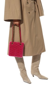 Женская сумка maillon SAINT LAURENT фуксия цвета, арт. 672671/29X17 | Фото 2 (Материал: Натуральный мех; Сумки-технические: Сумки через плечо; Размер: mini; Ремень/цепочка: На ремешке)