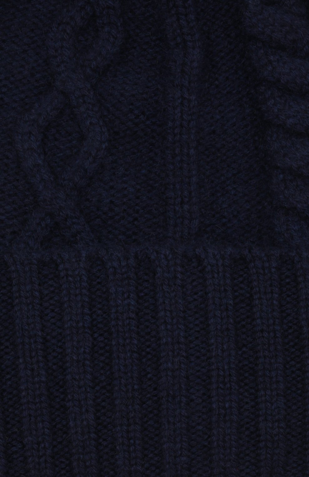 Детского кашемировая шапка BRUNELLO CUCINELLI темно-синего цвета, арт. B22M90003C | Фото 3 (Материал: Текстиль, Кашемир, Шерсть; Региональные ограничения белый список (Axapta Mercury): RU; Материал сплава: Проставлено; Нос: Не проставлено)
