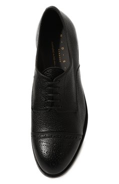 Мужские кожаные дерби H`D`S`N BARACCO черного цвета, арт. 71201.C.2* | Фото 6 (Мужское Кросс-КТ: Броги-обувь; Материал внутренний: Натуральная кожа; Стили: Классический)