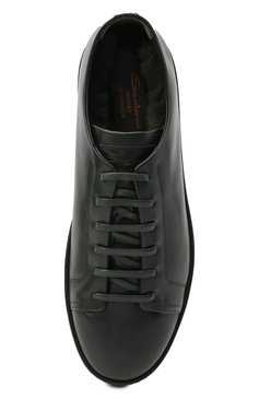 Мужские зеленые кожаные кеды SANTONI купить в интернет-магазине ЦУМ ...