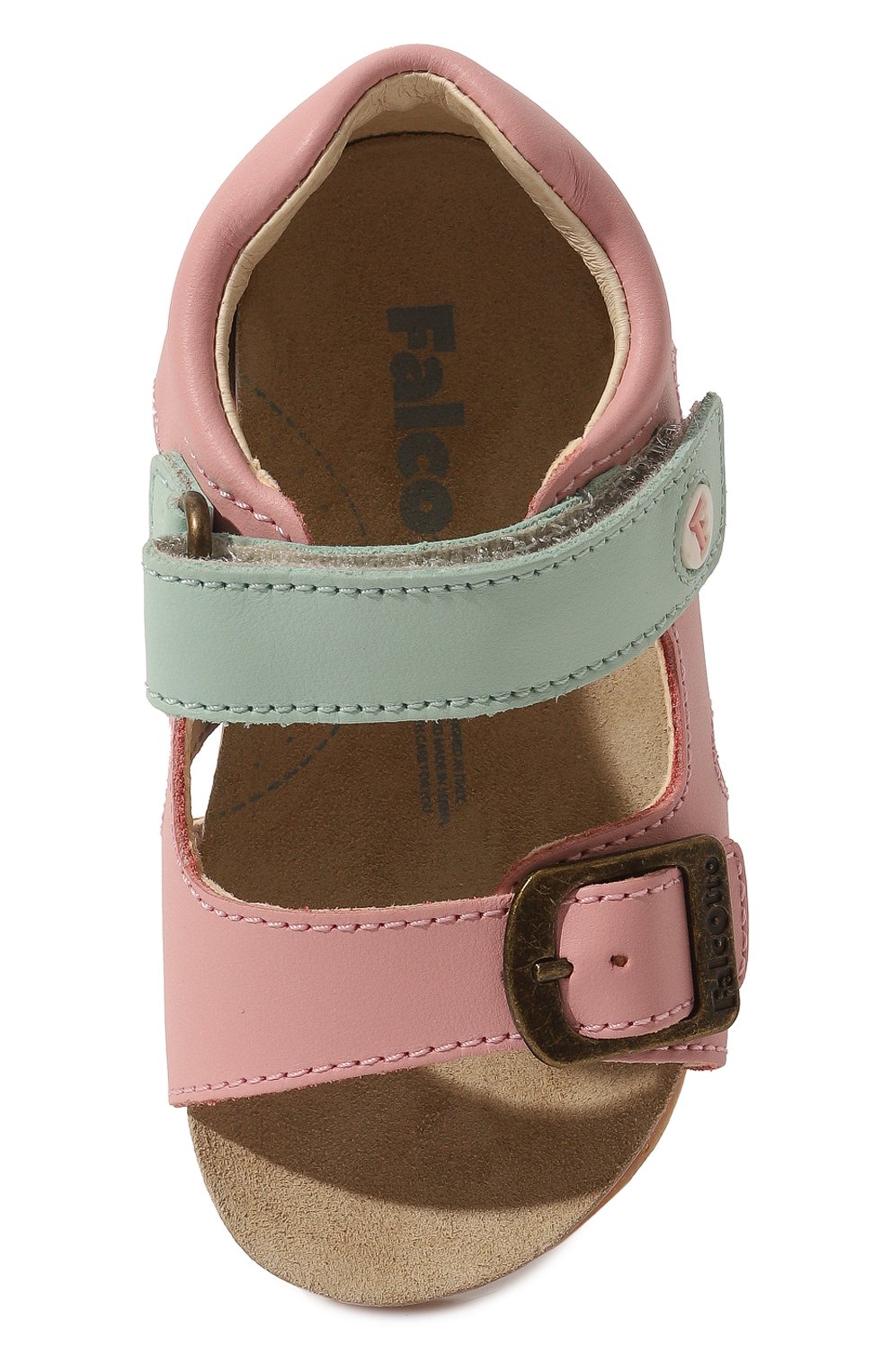 Детские кожаные сандалии FALCOTTO разноцветного цвета, арт. 1500737/03 | Фото 4 (Материал внутренний: Натуральная кожа)